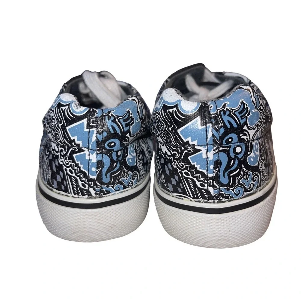 Disney Parks Men's Black Canvas Mickey Mouse Graffiti Print Sneakers Shoes Sz 7